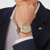Philipp Plein High-Conic Automatic Gold Dial Two Tone Steel Strap Watch For Men - PWRAA0323 Authentic Buy Shop Now