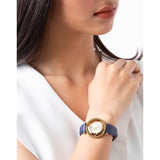 Michael Kors Averi Gold Dial Navy Blue Leather Strap Watch for Women - MK2526 Authentic Buy Shop Now