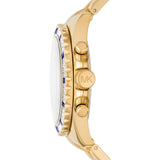 Michael Kors Everest Chronograph Blue Dial Gold Steel Strap Watch for Women - MK5754 Authentic Buy Shop Now
