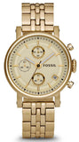 Fossil Boyfriend Chronograph Gold Dial Gold Steel Strap Watch for Women - ES2197 Authentic Buy Shop Now