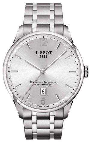 Tissot Chemin Des Tourelles Powermatic 80 Silver Dial Silver Steel Strap Watch For Men - T099.407.11.037.00 Authentic Buy Shop Now