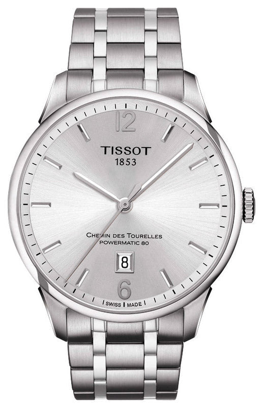 Tissot Chemin Des Tourelles Powermatic 80 Silver Dial Silver Steel Strap Watch For Men - T099.407.11.037.00 Authentic Buy Shop Now