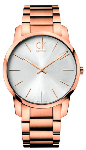 Calvin Klein City White Dial Rose Gold Steel Strap Watch for Men - K2G21646 Authentic Buy Shop Now