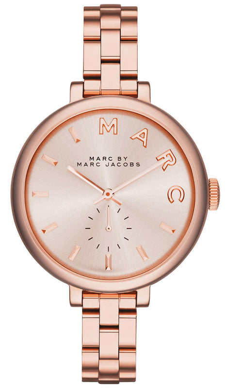 Marc Jacobs Sally Rose Gold Dial Rose Gold Steel Strap Watch for Women - MBM3364 Authentic Buy Shop Now
