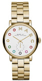 Marc Jacobs Baker White Dial Gold Steel Strap Watch for Women - MBM3440 Authentic Buy Shop Now