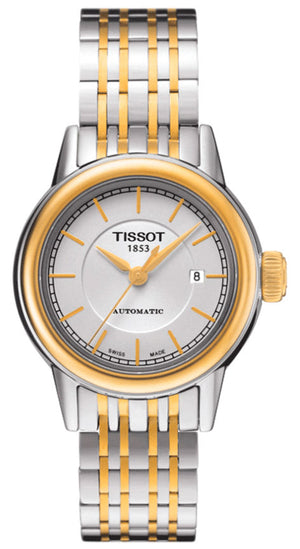 Tissot Carson Automatic Silver Dial Two Tone Steel Strap Watch For Women - T085.207.22.011.00 Authentic Buy Shop Now