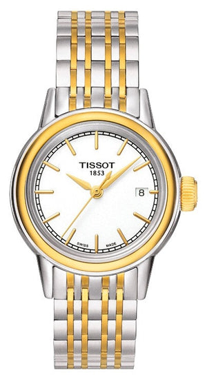 Tissot Carson Steel Lady White Dial Quartz Watch For Women - T085.210.22.011.00 Authentic Buy Shop Now