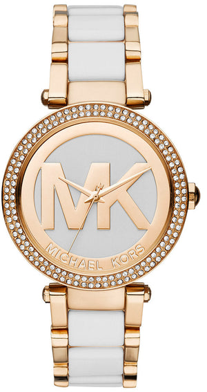 Michael Kors Parker White Dial Two Tone Steel Strap Watch for Women - MK6313 Authentic Buy Shop Now