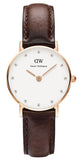Daniel Wellington Classy Bristol White Dial Brown Leather Strap Watch For Women - DW00100062 Authentic Buy Shop Now