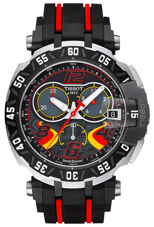 Tissot T Race Chronograph Stefan Bradl Special Edition Black Dial Black Rubber Strap Watch for Men - T092.417.27.057.02 Authentic Buy Shop Now