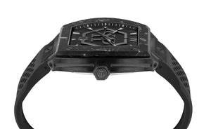 Philipp Plein Hexagon Phantom Black Dial Black Silicone Strap Watch For Men- PWPUA0624 Authentic Buy Shop Now