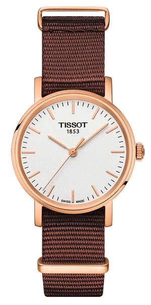 Tissot Everytime Desire White Dial Maroon NATO Strap Watch for Women - T109.210.37.031.00 Authentic Buy Shop Now