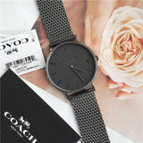 Coach Charles Black Dial Grey Mesh Bracelet Watch for Men - 14602145 Authentic Buy Shop Now