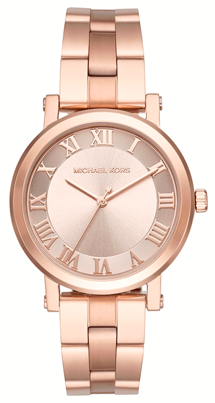 Michael Kors Norie Rose Gold Dial Rose Gold Steel Strap Watch for Women - MK3561 Authentic Buy Shop Now