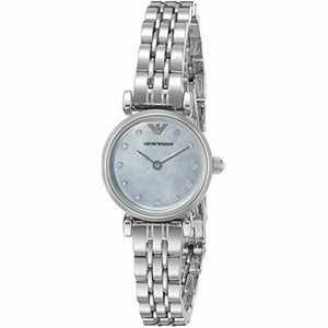 Emporio Armani Gianni Blue Dial Silver Steel Strap Watch For Women - AR1961 Authentic Buy Shop Now