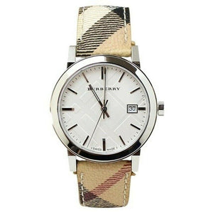 Burberry The City Silver Dial Brown Leather Strap Watch for Women - BU9025 Authentic Buy Shop Now