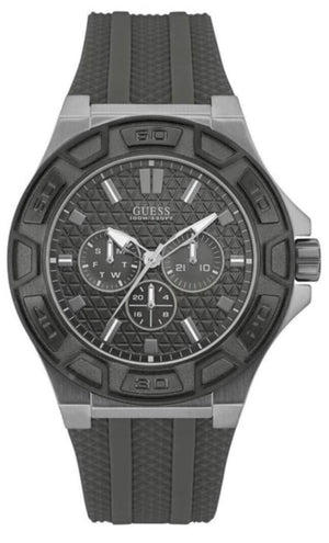 Guess Force Grey Dial Grey Rubber Strap Watch For Men - W0674G8 Authentic Buy Shop Now