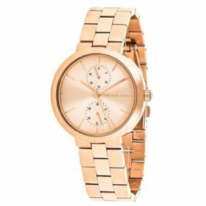 Michael Kors Garner Quartz Rose Gold Dial Rose Gold Steel Strap Watch For Women - MK6409 Authentic Buy Shop Now