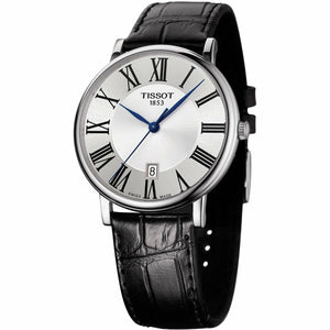 Tissot Carson Premium Silver Dial Black Leather Strap Watch For Men - T122.410.16.033.00 Authentic Buy Shop Now