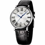 Tissot Carson Premium Silver Dial Black Leather Strap Watch For Men - T122.410.16.033.00 Authentic Buy Shop Now