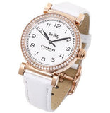 Coach Madison White Dial White Leather Strap Watch for Women - 14502401 Authentic Buy Shop Now