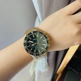 Fossil Bannon Multifunction Chronograph Green Dial Gold Steel Strap Watch for Men - BQ2493 Authentic Buy Shop Now