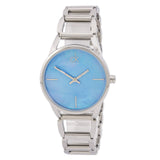 Calvin Klein Stately Blue Mother of Pearl Dial Silver Steel Strap Watch for Women - K3G2312N Authentic Buy Shop Now