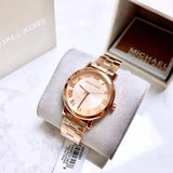 Michael Kors Norie Rose Gold Dial Rose Gold Steel Strap Watch for Women - MK3561 Authentic Buy Shop Now