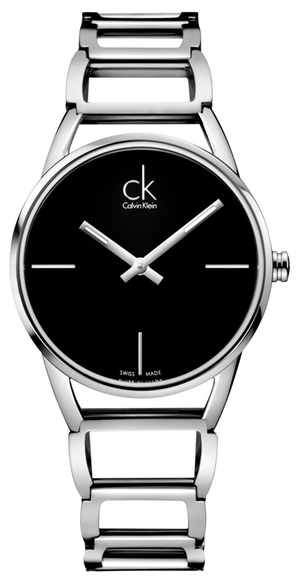 Calvin Klein Stately Black Dial Silver Steel Strap Watch for Women - K3G23121 Authentic Buy Shop Now