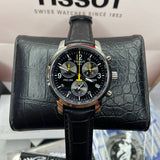 Tissot T Race PRC 200 Chronograph Quartz Black Dial Black Leather Strap Watch for Men - T17.1.526.52 Authentic Buy Shop Now