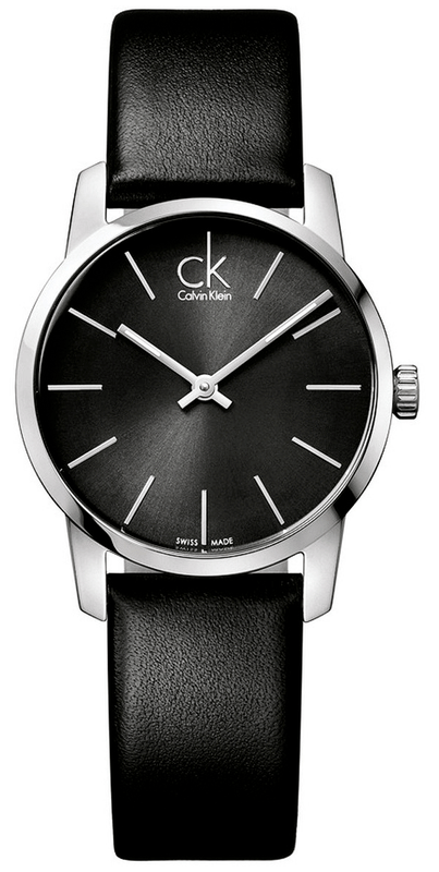 Calvin Klein City Black Dial Black Leather Strap Watch For Women - K2G23107 Authentic Buy Shop Now