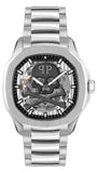 Philipp Plein High-Conic Automatic Silver Dial Silver Steel Strap Watch For Men - PWRAA0223 Authentic Buy Shop Now