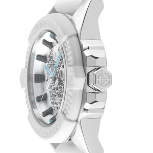 Philipp Plein The Skull White Dial White Silicone Strap Watch for Men - PWAAA1521 Authentic Buy Shop Now