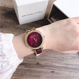 Michael Kors Parker Mother of Pearl Red Dial Two Tone Steel Strap Watch for Women - MK6427 Authentic Buy Shop Now