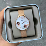 Fossil Jacqueline Three-Hand White Dial Rose Gold Mesh Bracelet Watch for Women - ES4534 Authentic Buy Shop Now