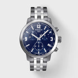 Tissot PRC 200 Chronograph Blue Dial Silver Steel Strap Watch For Men - T055.417.11.047.00 Authentic Buy Shop Now