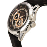 Bulova Classic Skeleton Automatic Brown Dial Brown Leather Strap Watch for Men - 96A120 Authentic Buy Shop Now