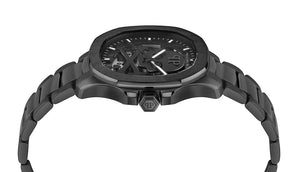 Philipp Plein High-Conic Automatic Black Dial Black Steel Strap Watch For Men- PWRAA0423 Authentic Buy Shop Now