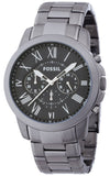 Fossil Grant Chronograph Blue Dial Grey Steel Strap Watch for Men - FS4831 Authentic Buy Shop Now