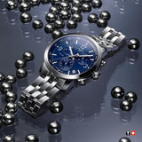 Tissot PRC 200 Chronograph Quartz Blue Dial Silver Steel Strap Watch For Men - T114.417.11.047.00 Authentic Buy Shop Now