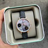 Fossil Jacqueline Mother of Pearl Dial Black Leather Strap Watch for Women - ES4535 Authentic Buy Shop Now