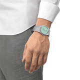 Tissot PRX Quartz Light Green Dial Silver Steel Strap Watch for Men - T137.410.11.091.01 Authentic Buy Shop Now