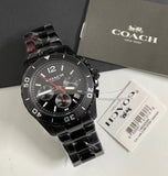 Coach Kent Chronograph Black Dial Black Steel Strap Watch for Men - 14602554 Authentic Buy Shop Now