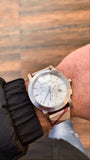 Burberry The City Nova White Dial Checked Brown Leather Strap Watch for Men - BU9357 Authentic Buy Shop Now