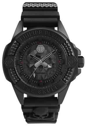 Philipp Plein The Skull Black Dial Black Silicone Strap Watch for Men - PWAAA0721 Authentic Buy Shop Now