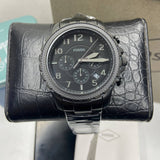 Fossil Bowman Chronograph Black Dial Black Steel Strap Watch for Men - FS5603 Authentic Buy Shop Now