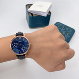 Fossil Jacqueline Blue Dial Blue Leather Strap Watch for Women - ES4673 Authentic Buy Shop Now