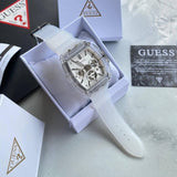 Guess Phoenix Multi Function Silver Dial White Rubber Strap Watch for Men - GW0203G1 Authentic Buy Shop Now