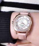 Coach Boyfriend Mother of Pearl White Dial Pink Leather Strap Watch for Women - 14503151 Authentic Buy Shop Now