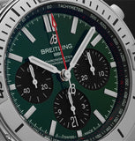 Breitling Chronomat B01 42mm Green Dial Silver Steel Strap Watch for Men - AB01343A1L1A1 Authentic Buy Shop Now